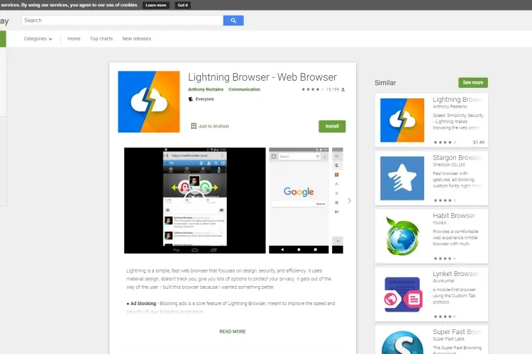 Lightning WebBrowser