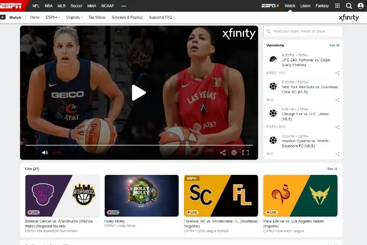 WatchESPN –     Site Link