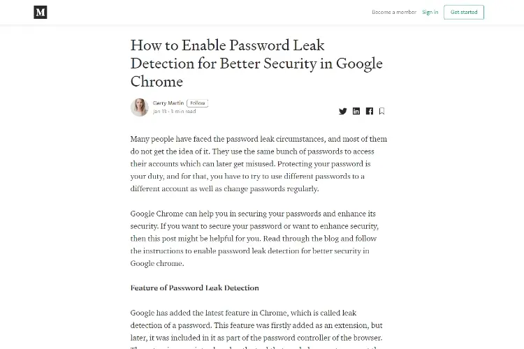 Password Leak Detection