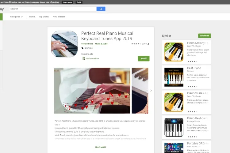 Perfect RealPiano Musical Keyboard Tunes app 2019 