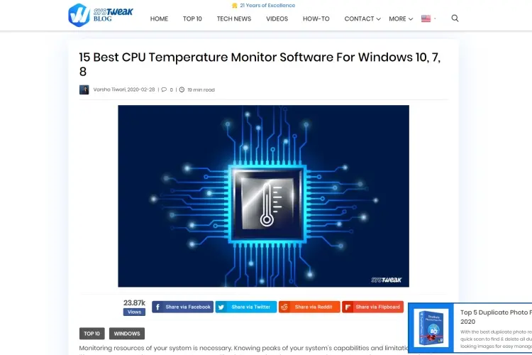 Best Free CPU Temperature Monitor Tools